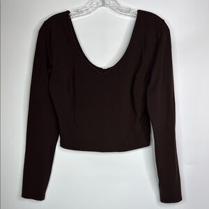 Lululemon Align Long Sleeve Brown Crop Top Size 8
